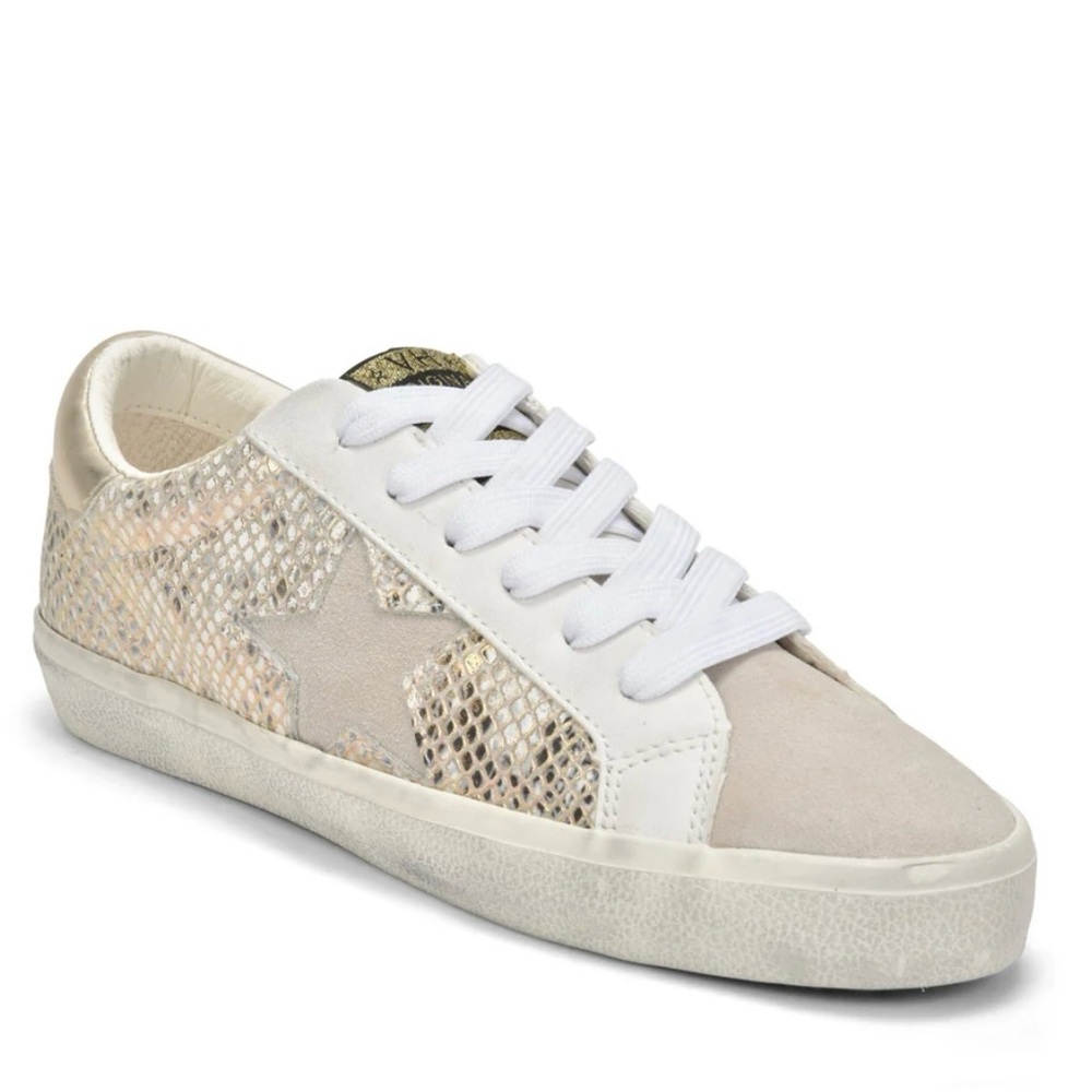 🌟 Vintage Havana Kate Gold Snakeskin Star Sneakers, size 9 - Picture 2 of 9